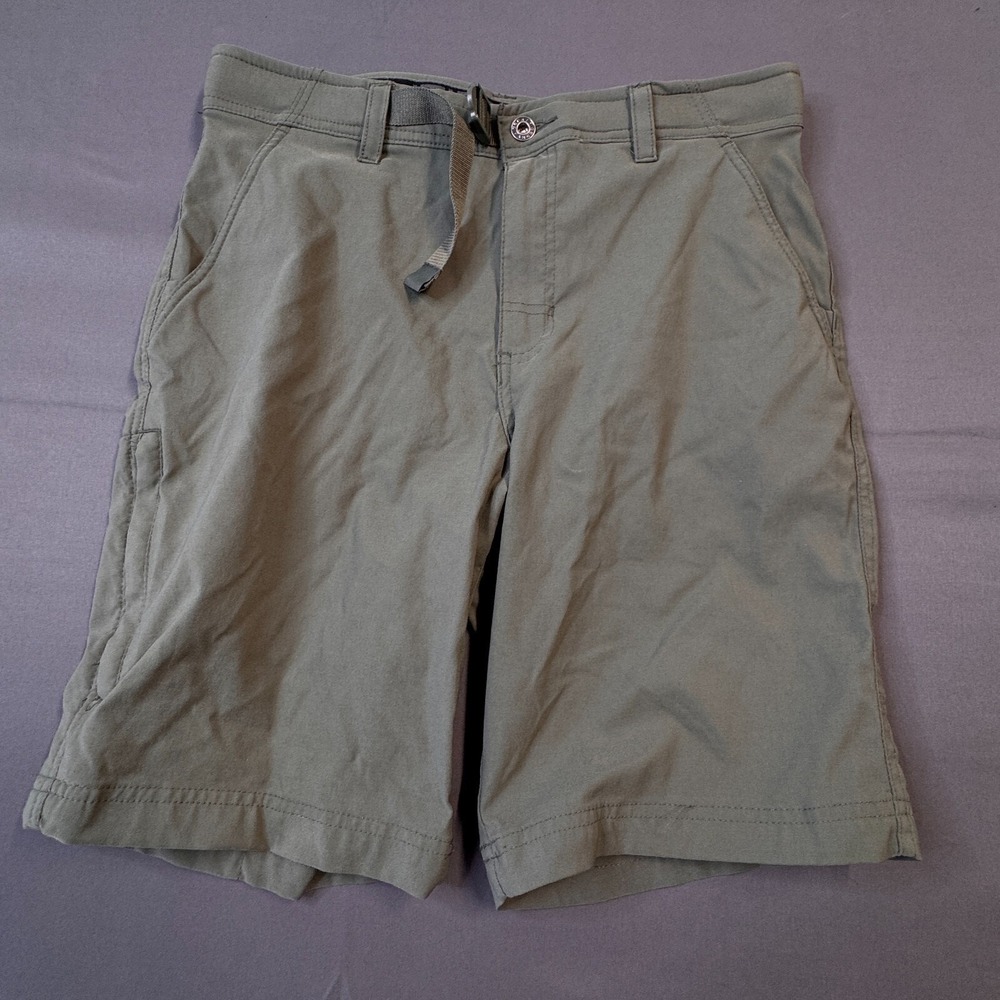 Gerry Mens 32 Olive Green Stretch Hiking Shorts Integrated Belt Nylon Spandex - Picture 11 of 16
